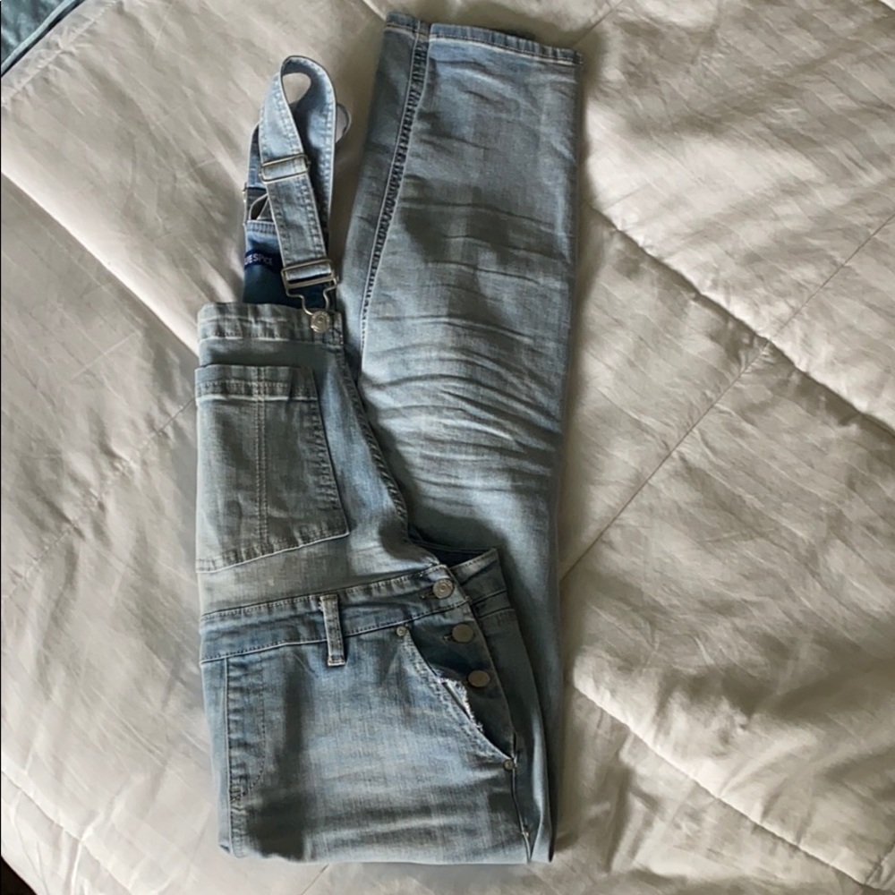 Blue Spice Light-wash Overalls